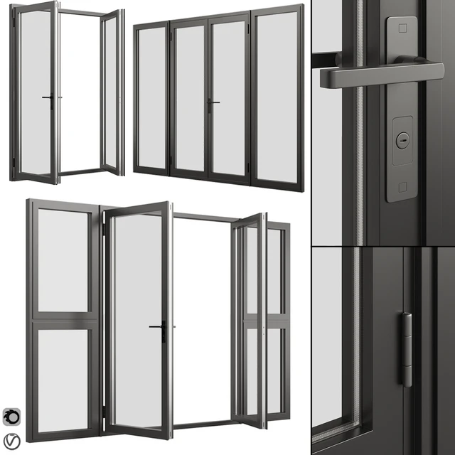 A set of metal windows and doors. — Descargar
