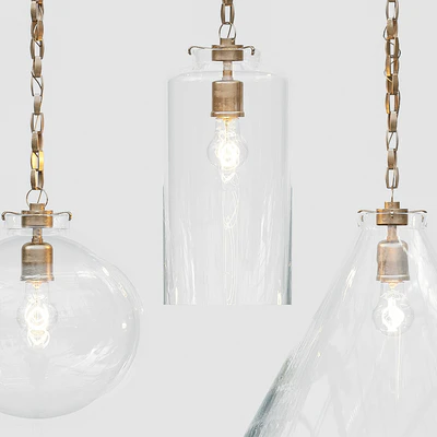 Visual Comfort Brass Pendant set — Ver 2