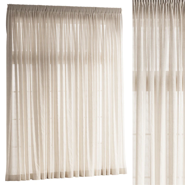 Linen Translucent Curtain — Descargar