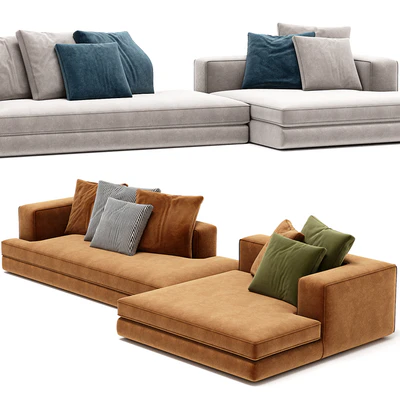 ARBITER Sofa with chaise longue By Maxalto — Ver 4