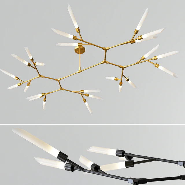 Led Nordic & Rotatable Branch Tube Chandelier — Скачать