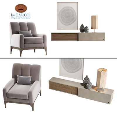 Caroti. Armchair, modular furniture system and decor — Ver 1