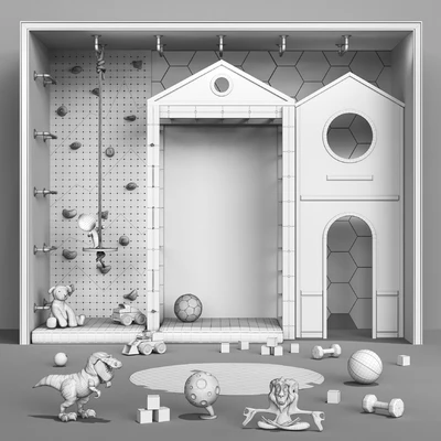 Toys , decor and furniture for nursery 129 — Ver 4