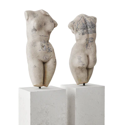 Venus tattoo torso sculpture — Ver 2