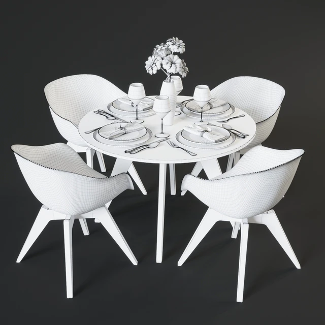 Обеденный стол и стулья BoConcept Adelaide — Скачать