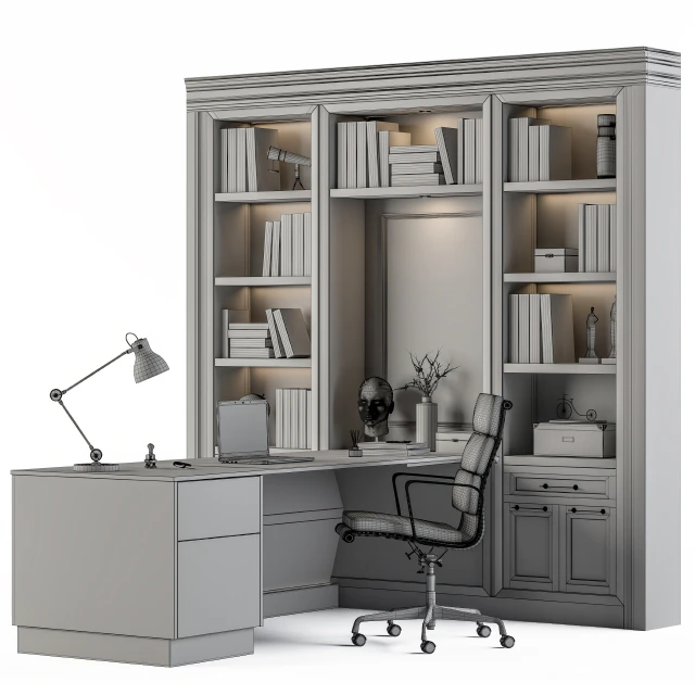 Office Furniture - T-Desk Manager Set 28 — Скачать