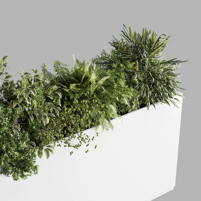 plastic box plants on stand - set indoor plant 389 — Вид 4