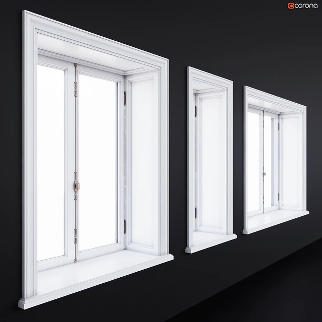 Wooden classical windows — Descargar