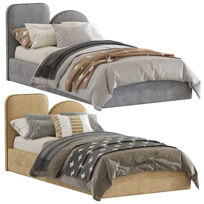 Bed with a soft headboard 9 — Ver 1