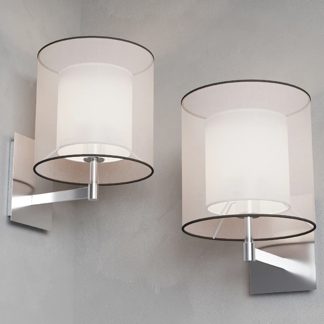 Faro SABA Matt nickel wall lamp — Descargar