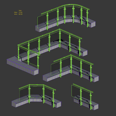 Railings for balconies, terraces. 5 models — Ver 3