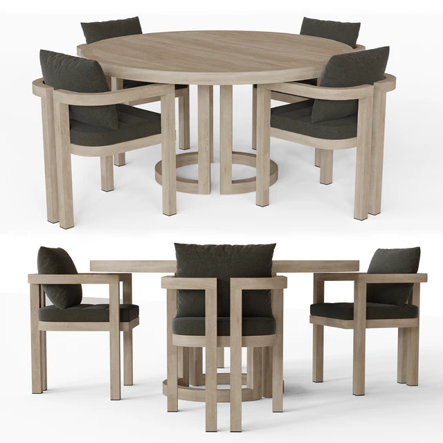 PORTOFINO TEAK ROUND DINING TABLE — Descargar