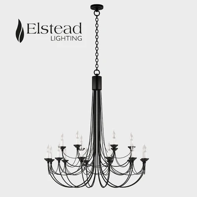 Chandelier Elstead Lighting CARISBROOKE CB18 BLK — Descargar
