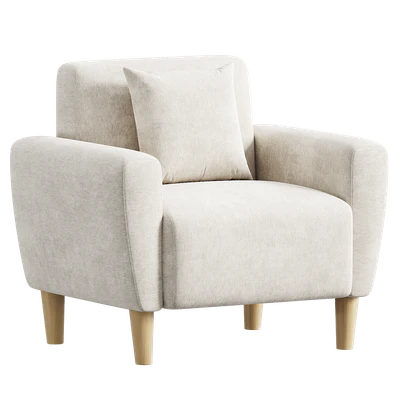 Mid-Century Accent Chairs Upholstered Fabric Accent Armchair — Ver 2