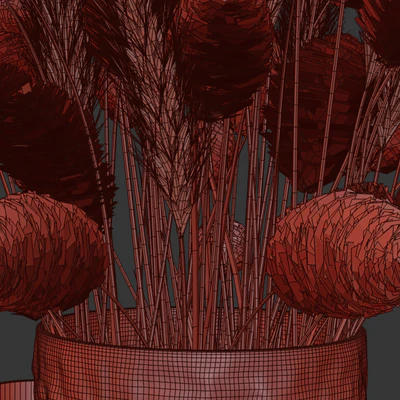 Dry flowers in glass vase — Ver 2