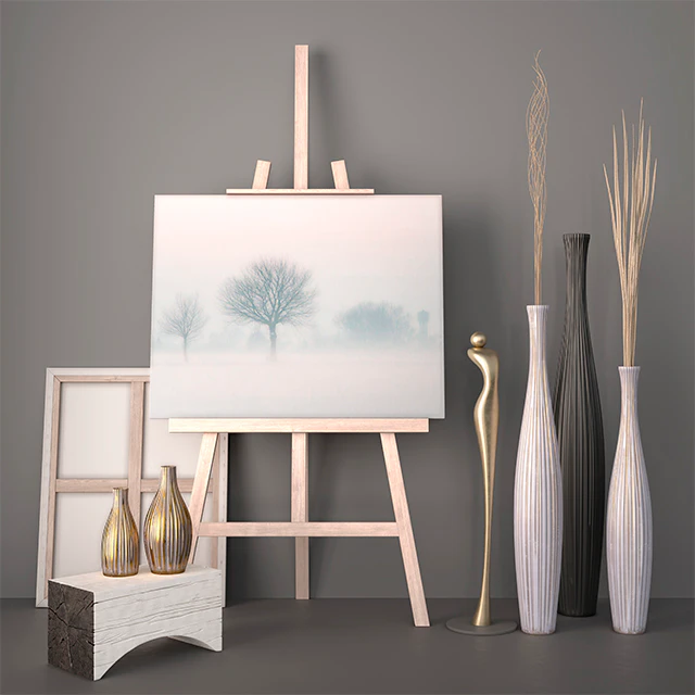 Decor – Vases, Dry grass, Statuette — Скачать
