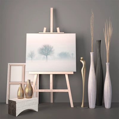 Decor – Vases, Dry grass, Statuette — Вид 1