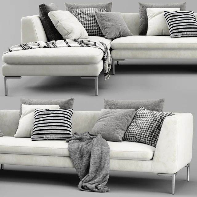 B&B Charles Chaise Longue Sofa — Скачать