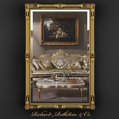 Black and Gold Federal Style Mirror — Ver 1