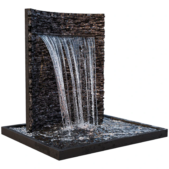 Waterfall fountains rock panel — Descargar