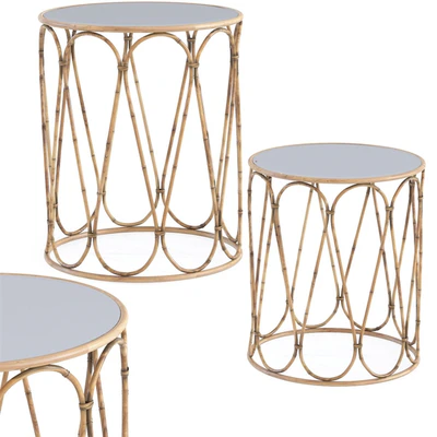 Side Table Bamboo Loop (2Set) — Ver 1
