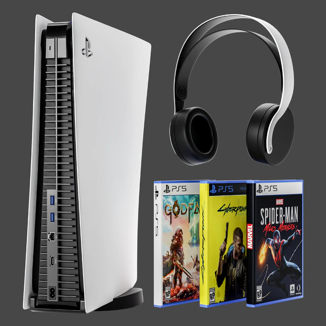 Игровая приставка с наушниками PS5 Sony PlayStation 5 — Скачать