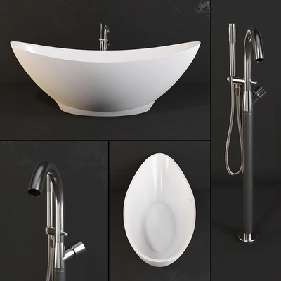 Bathtub PAA - Felice and Faucet Fantini - Nostromo — Вид 1
