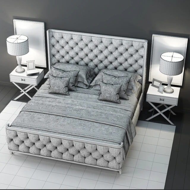 Кровать LuXeo USA Kensington Queen Tufted — Скачать