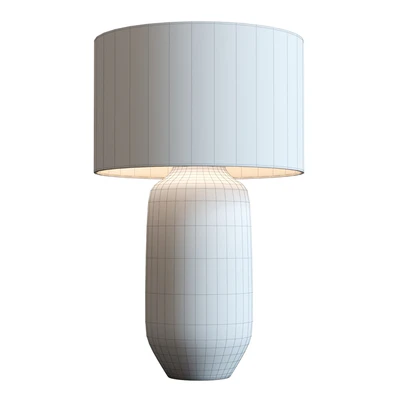 Crate & Barrel Cane Gray Table Lamp — Ver 4