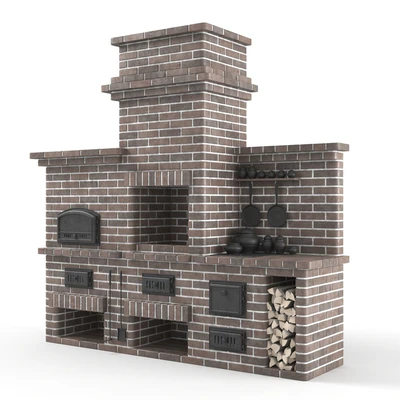 Барбекю печь из кирпича — Вид 3