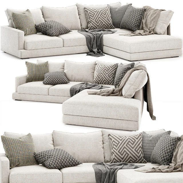 Tully sofa with chaise — Скачать