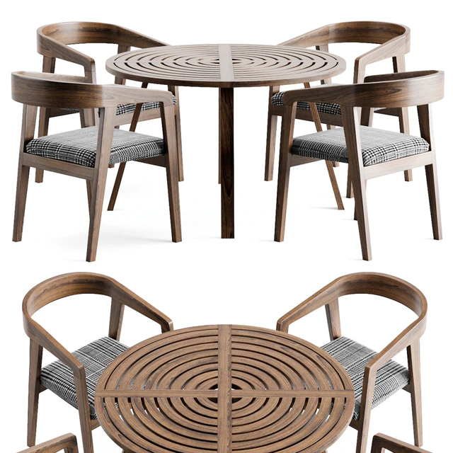 Wood table chair — Descargar