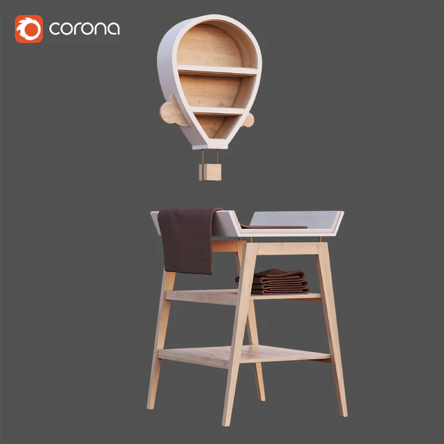 Child room (baby) Furnitures 01 — Descargar