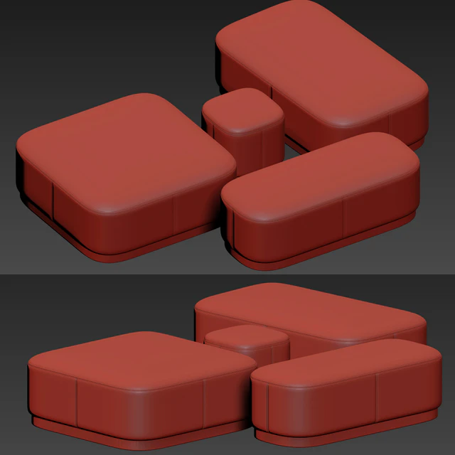 Modern pouf set — Скачать
