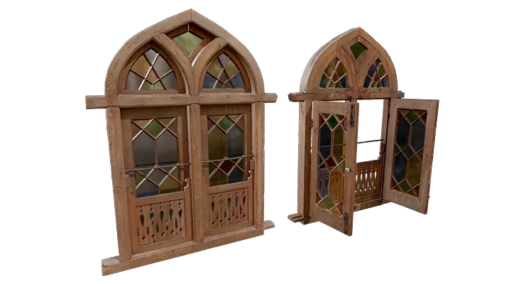 decorative wooden window 001 — Descargar