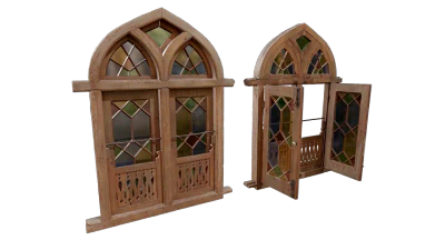 decorative wooden window 001 — Descargar