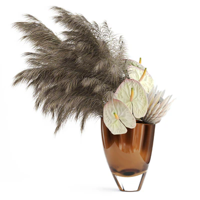 Anthuriums & Protea & Pampas grass — Вид 1