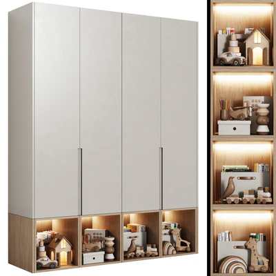 Modular children's wardrobe in a modern style 07 — Ver 4