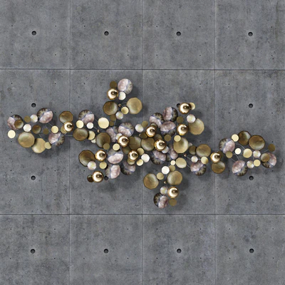 A Large Brass Curtis Jere Raindrops Wall Sculpture — Ver 1