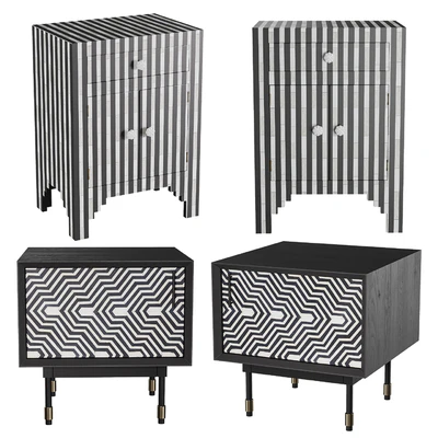 Bedside cabinets with LoftConсept inlay — Ver 1