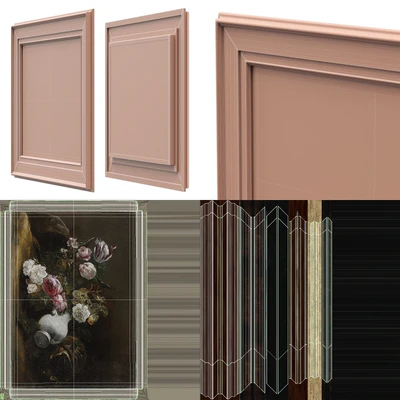 Classic frame with floral still life — Ver 4