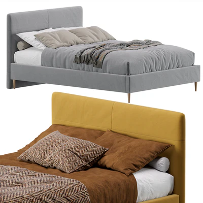 Bed Mayton 140 Velvet Yellow By Divan.ru / Кровать Майтон — Вид 4