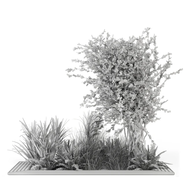 Outdoor Garden set bush and Tree - Garden Set 361 — Descargar
