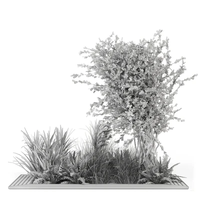Outdoor Garden set bush and Tree - Garden Set 361 — Ver 5