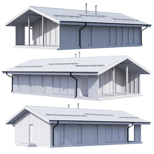 Frame modular house 120 m2 with PREFAB frame technology — Descargar