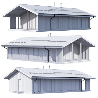 Frame modular house 120 m2 with PREFAB frame technology — Ver 3