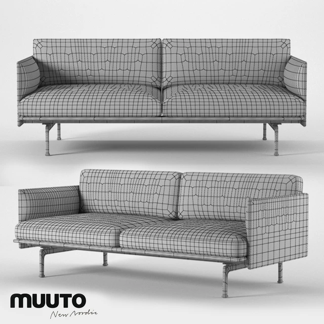 Muuto outline series sofa 170 — Скачать