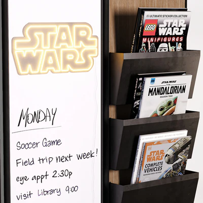 Pottery Barn Star Wars Trenton Corkboard, Whiteboard & File Organizer for Teenagers and Kids — Ver 3
