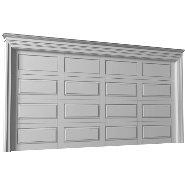 Automatic Garage Doors in classic style.Garage Doors.Traditional Automatic Wood Garage Doors.Entrance modern Gates — Descargar