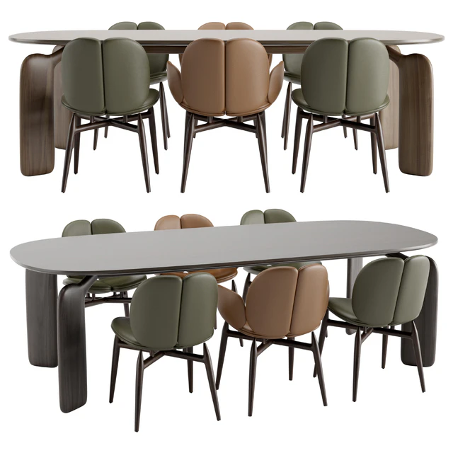 Roche Bobois - PULP table chairs wooden — Скачать